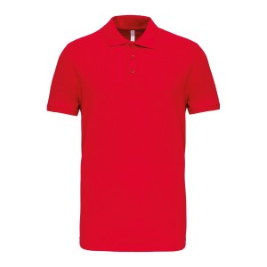 POLO PIQUÉ HOMEM M/M 3 BOT VERMELHO K239